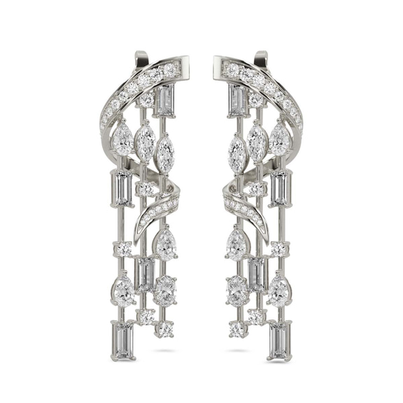 18kt White Gold Chandelier Dangling Earrings (7 Ct. Tw.) front image