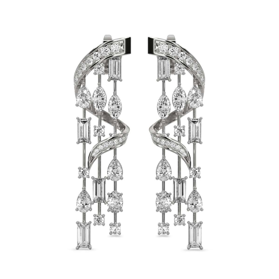 18kt White Gold Chandelier Dangling Earrings (7 Ct. Tw.) right