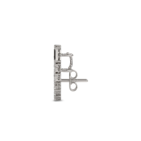 14ct White Gold The Cluster Earrings (10 Ct. Tw.) left