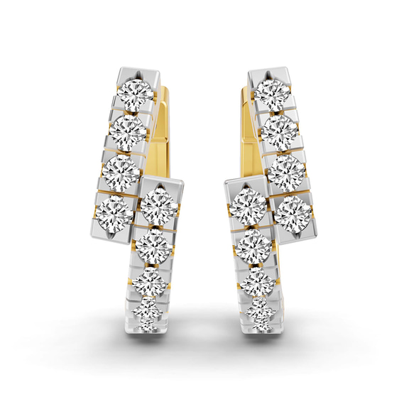 9ct Yellow Gold Vela Signature Round Lab Diamond Earring (3/8 Ct. Tw.) left