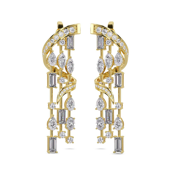 10kt Yellow Gold Chandelier Dangling Earrings (7 Ct. Tw.) front image