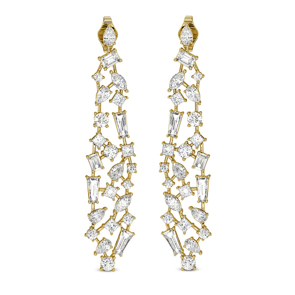 10kt Yellow Gold Waterfall Dangling Earrings (12 Ct. Tw.) front image