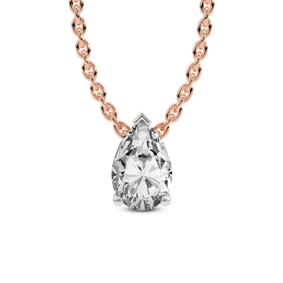 14kt Rose Gold Marisol Pear Lab Diamond Solitaire Necklace (1/2 Ct. Tw.) front image