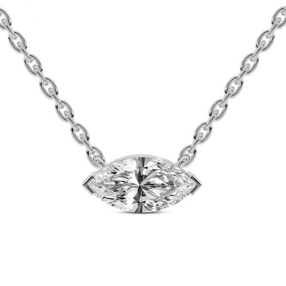 Platinum Christina Marquise Lab Diamond Solitaire Necklace (2 Ct. Tw.) front image