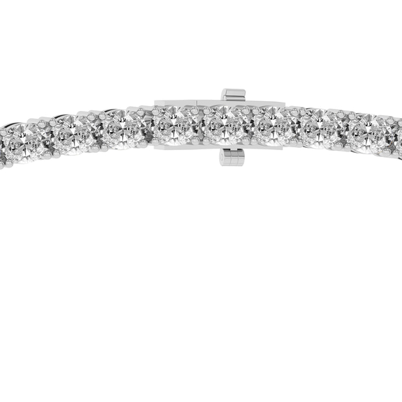 14kt White Gold Eden Oval Lab Diamond Tennis Necklace (15 Ct. Tw.) side right image one
