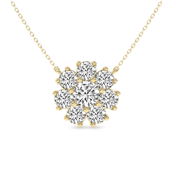 14ct Yellow Gold Roselle Round Lab Diamond Fashion Necklace (1/2 Ct. Tw.) front image