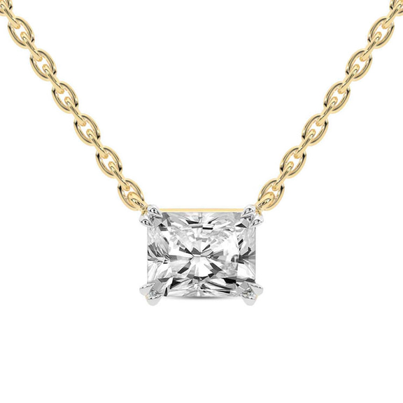 10kt Yellow Gold Savannah Radiant Lab Diamond Solitaire Necklace (1 Ct. Tw.) front image