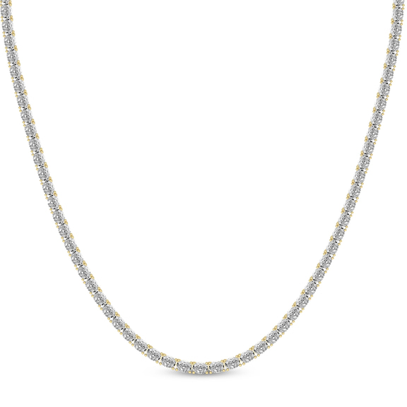 10kt Yellow Gold Eden Oval Lab Diamond Tennis Necklace (7 Ct. Tw.) front image