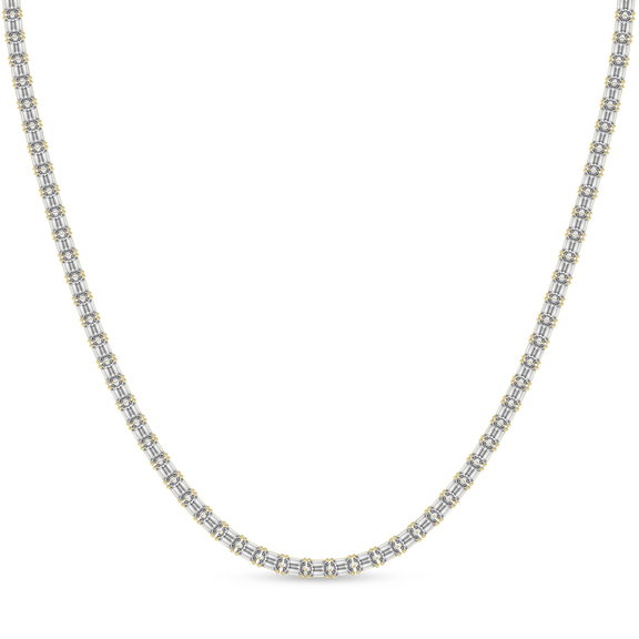 14kt Yellow Gold Lorel Emerald Lab Diamond Tennis Necklace (20 Ct. Tw.) front image
