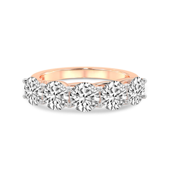10kt Rose Gold Valentina Round Lab Diamond Anniversary Band (4 Ct. Tw.) front image