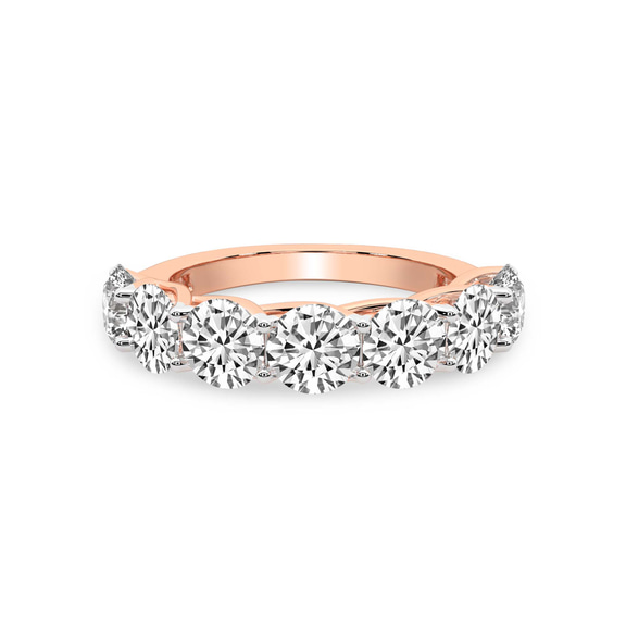14kt Rose Gold Leandra Round Lab Diamond Anniversary Band (4 Ct. Tw.) front image