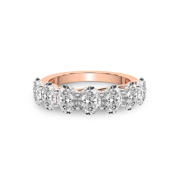 9ct Rose Gold Maura Oval Lab Diamond Anniversary Band (1 Ct. Tw.) front image