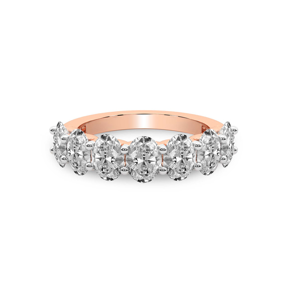 14ct Rose Gold Yolanda Oval Lab Diamond Anniversary Band (3 Ct. Tw.) front image