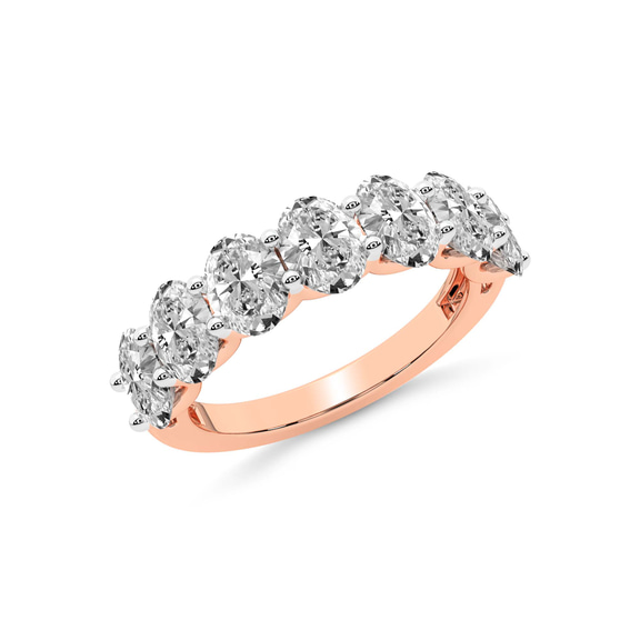 14ct Rose Gold Yolanda Oval Lab Diamond Anniversary Band (3 Ct. Tw.) right