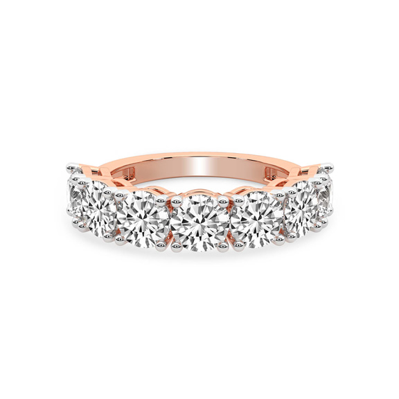 14ct Rose Gold Adela Round Lab Diamond Anniversary Band (1 Ct. Tw.) front image
