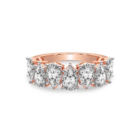 10kt Rose Gold Juana Pear Lab Diamond Anniversary Band (1 Ct. Tw.) front image