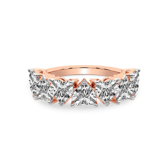 10kt Rose Gold Rafaela Heart Lab Diamond Anniversary Band (1 Ct. Tw.) front image