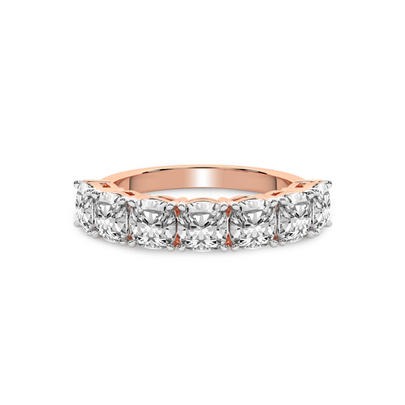 10kt Rose Gold Belen Cushion Lab Diamond Anniversary Band (1 Ct. Tw.) front image