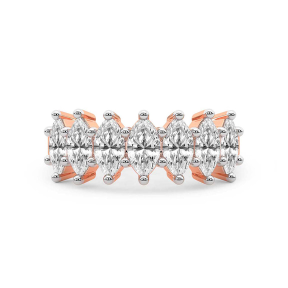 14kt Rose Gold Callista Marquise Lab Diamond Anniversary Band (4 Ct. Tw.) front image