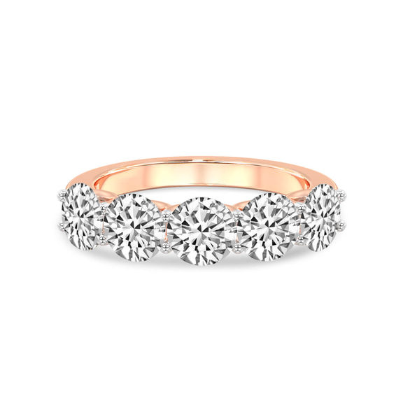 9ct Rose Gold Camille Round Lab Diamond Anniversary Band (3 Ct. Tw.) front image