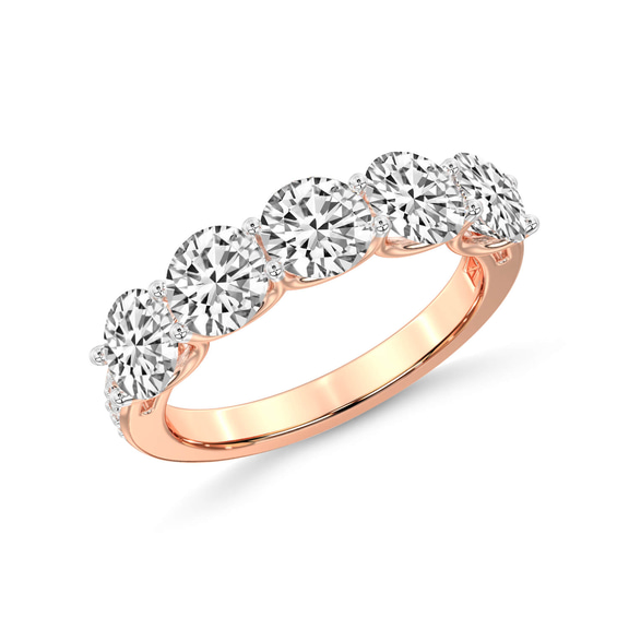 9ct Rose Gold Camille Round Lab Diamond Anniversary Band (3 Ct. Tw.) right