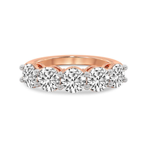 10kt Rose Gold Elowyn Round Lab Diamond Anniversary Band (1/2 Ct. Tw.) front image