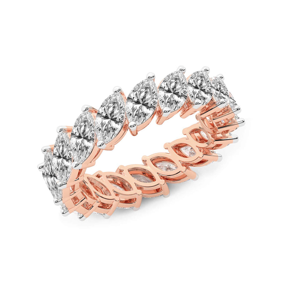 9ct Rose Gold Milani Marquise Lab Diamond Eternity Ring (2 Ct. Tw.) right