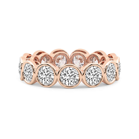 10kt Rose Gold Dream Round Bezel Lab Diamond Eternity Ring (3 Ct. Tw.) front image