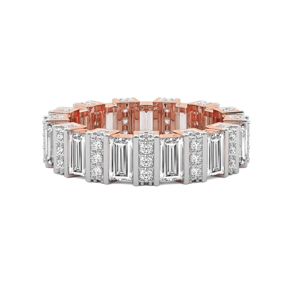 14kt Rose Gold Jordan Baguette Lab Diamond Eternity Ring (5 Ct. Tw.) front image