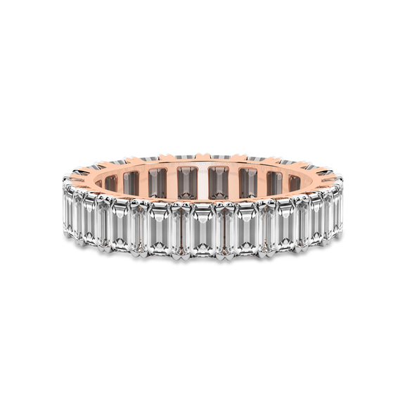10kt Rose Gold Riley Emerald Lab Diamond Eternity Ring (3 Ct. Tw.) front image