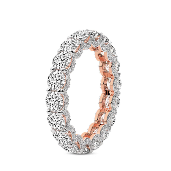 14kt Rose Gold Reona Round Lab Diamond Eternity Ring (2 Ct. Tw.) standing product image one