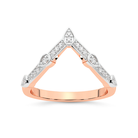 10kt Rose Gold Paxe Wedding Band (1/8 Ct. Tw.) front image