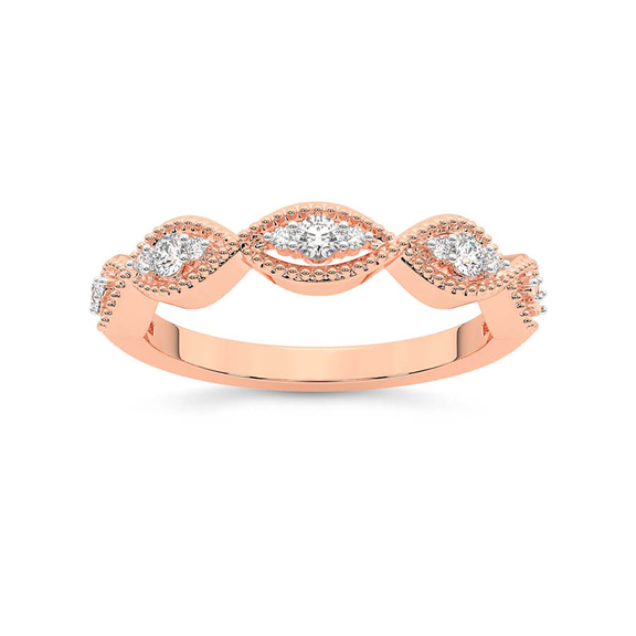 10kt Rose Gold Floriane Wedding Band (1/4 Ct. Tw.) front image