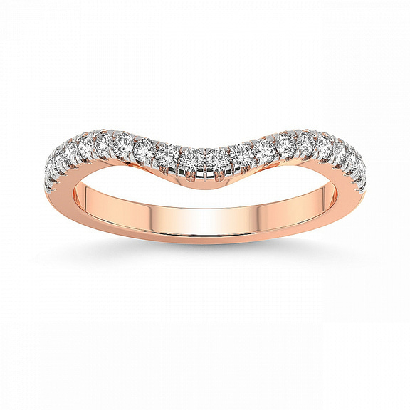 10kt Rose Gold Ari Wedding Band (1/4 Ct. Tw.) front image