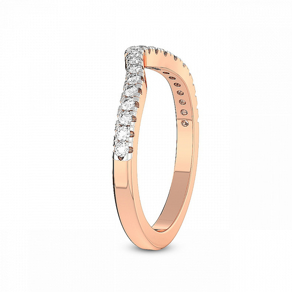 10kt Rose Gold Ari Wedding Band (1/4 Ct. Tw.) left