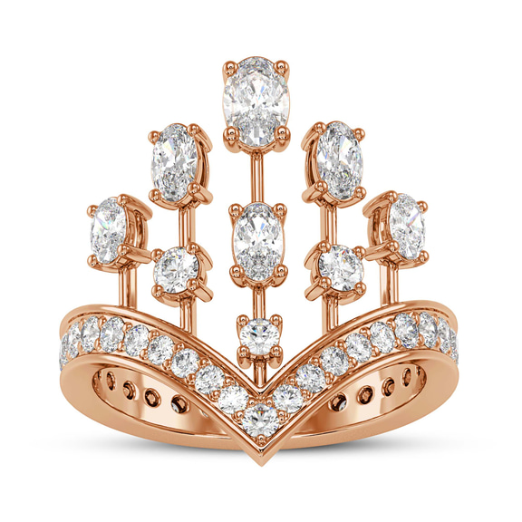 9ct Rose Gold Wear Your Crown Cocktail Ring (1 3/4 Ct. Tw.) side right image one