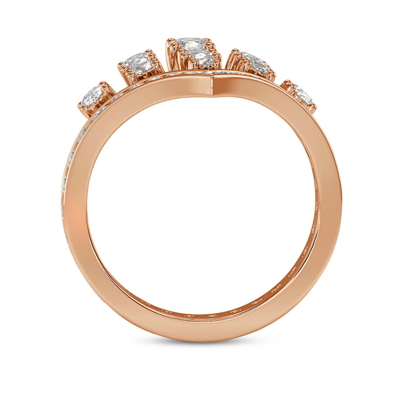 9ct Rose Gold Wear Your Crown Cocktail Ring (1 3/4 Ct. Tw.) standing product image one