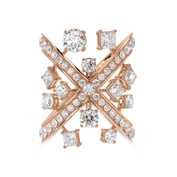 9ct Rose Gold Smile for the Camera Cocktail Ring (4 Ct. Tw.) left