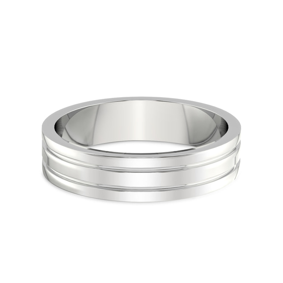 10kt White Gold Passion Blend Men's Band front image