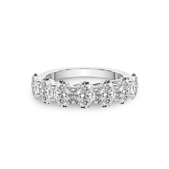 9ct White Gold Maura Oval Lab Diamond Anniversary Band (1 Ct. Tw.) front image