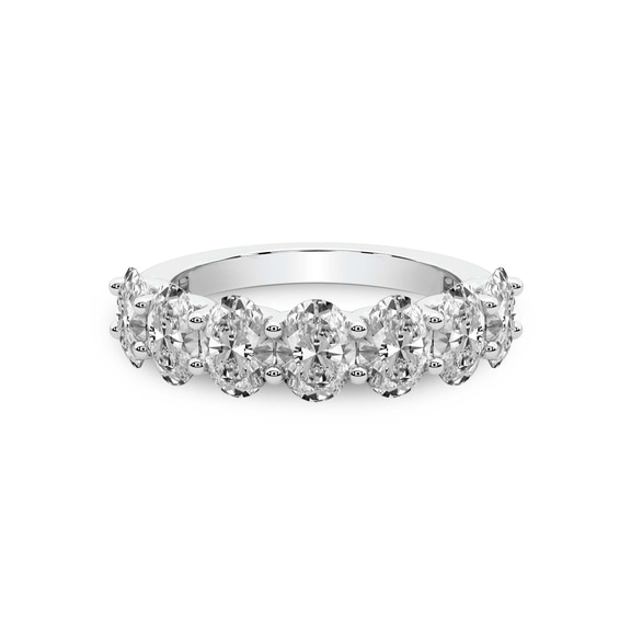 14kt White Gold Yolanda Oval Lab Diamond Anniversary Band (5 Ct. Tw.) front image