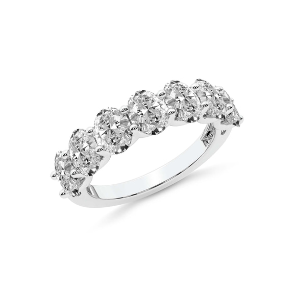 14kt White Gold Yolanda Oval Lab Diamond Anniversary Band (5 Ct. Tw.) right