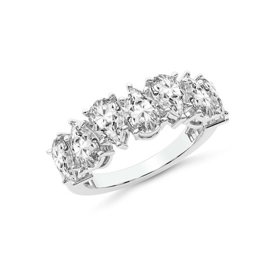 14kt White Gold Juana Pear Lab Diamond Anniversary Band (1 Ct. Tw.) right