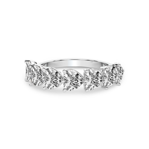 Platinum Patricia Heart Lab Diamond Anniversary Band (1 Ct. Tw.) front image