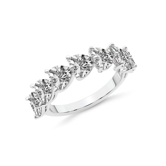 Platinum Patricia Heart Lab Diamond Anniversary Band (1 Ct. Tw.) right