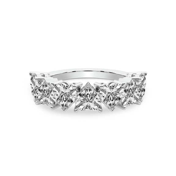10kt White Gold Rafaela Heart Lab Diamond Anniversary Band (4 Ct. Tw.) front image