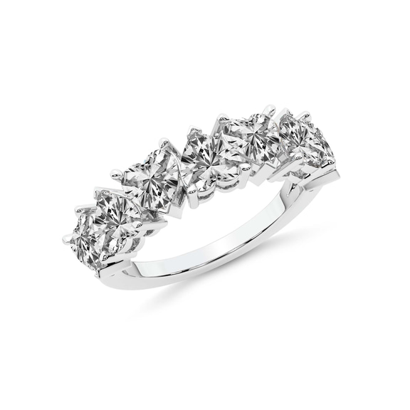 10kt White Gold Rafaela Heart Lab Diamond Anniversary Band (4 Ct. Tw.) right
