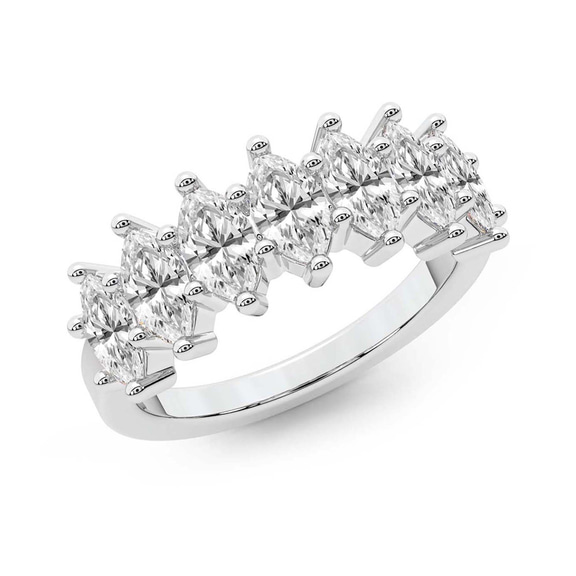 Platinum Callista Marquise Lab Diamond Anniversary Band (3 Ct. Tw.) right
