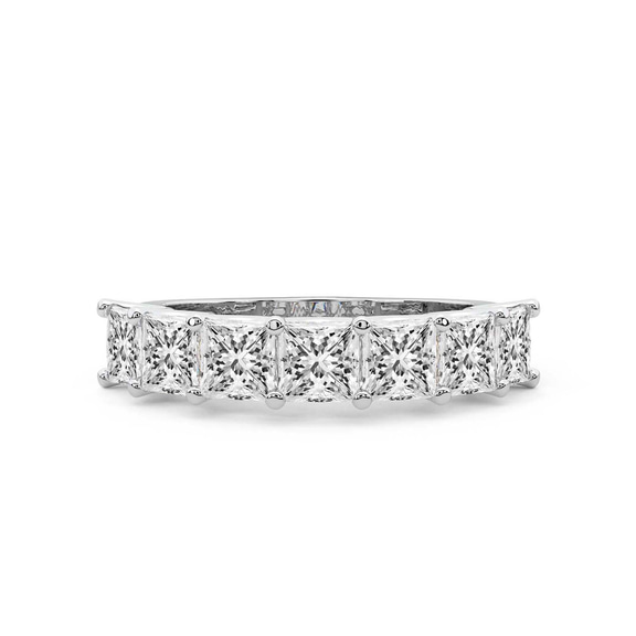 10kt White Gold Hera's Diadem Princess Lab Diamond Anniversary Band (1 Ct. Tw.) front image