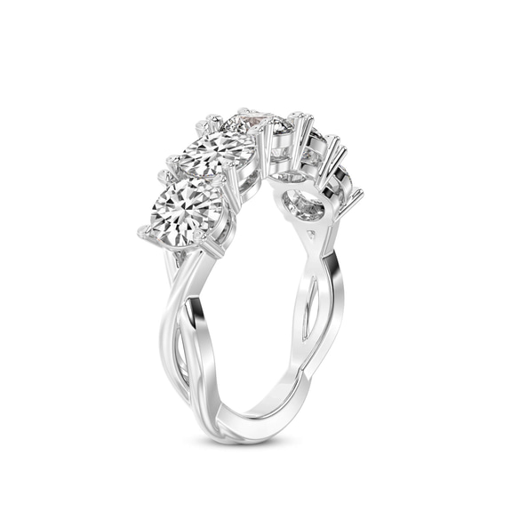 9ct White Gold Noella Round Lab Diamond Anniversary Band (1/2 Ct. Tw.) left